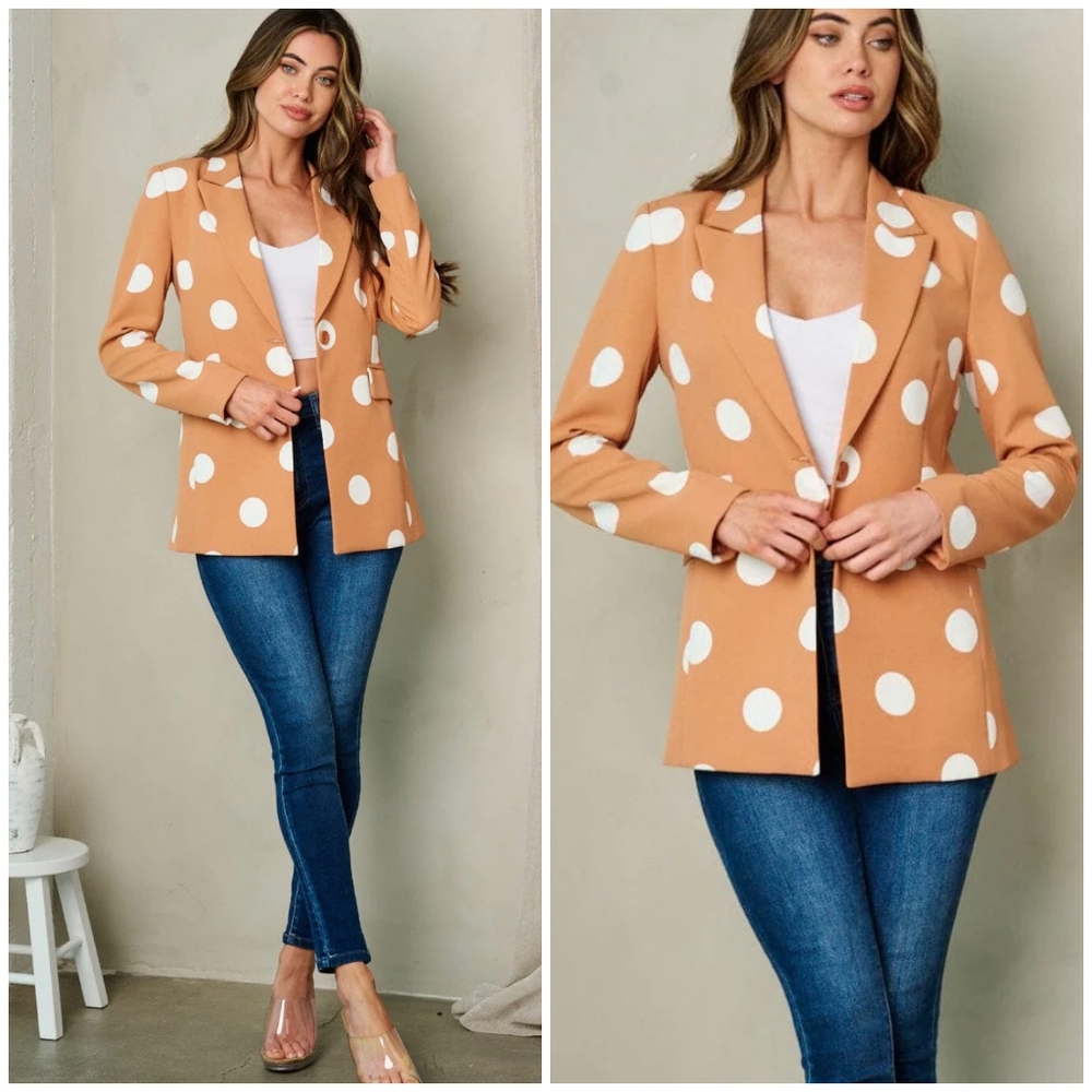 OVI Desert Clay Polka Dot Blazer - Picture 6 of 6